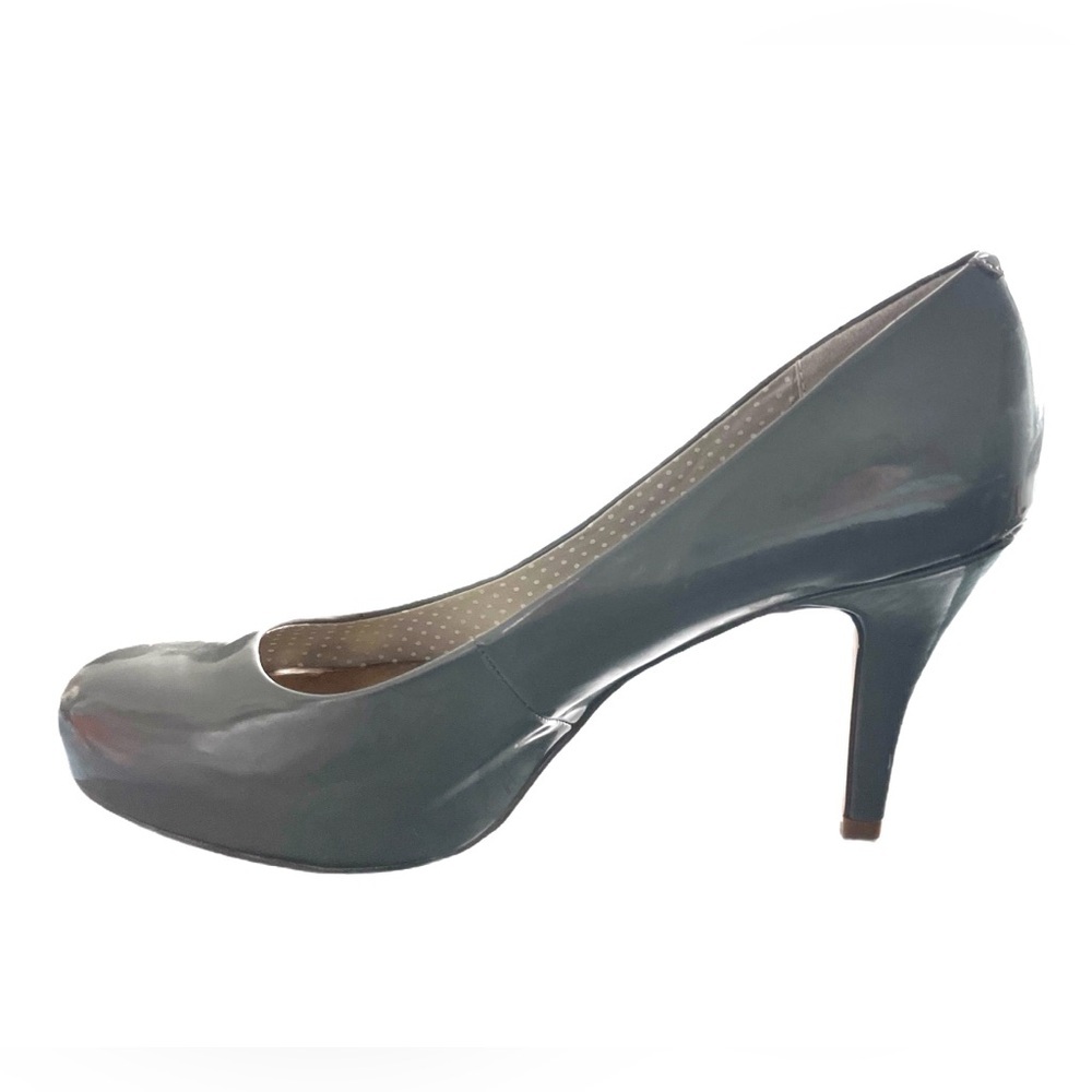 Madden Girl Patent Gray Getta Platform Pump Heels size 9.5 EUC